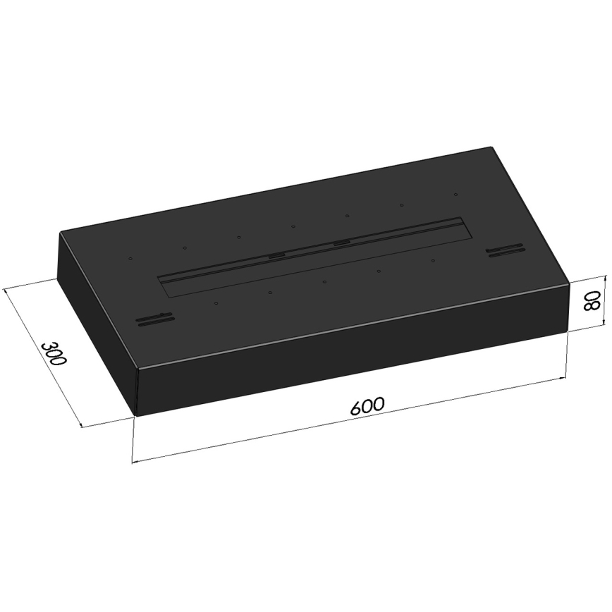 InFire - BIO fireplace 8x60 cm 3kW black