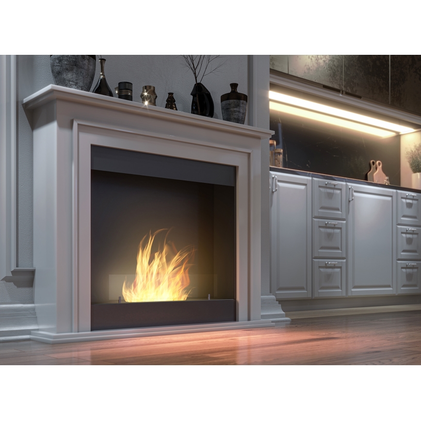 InFire - BIO fireplace 90x112,5 cm 3kW white
