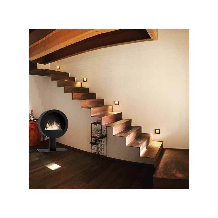 InFire - BIO fireplace d. 70 cm 3kW black