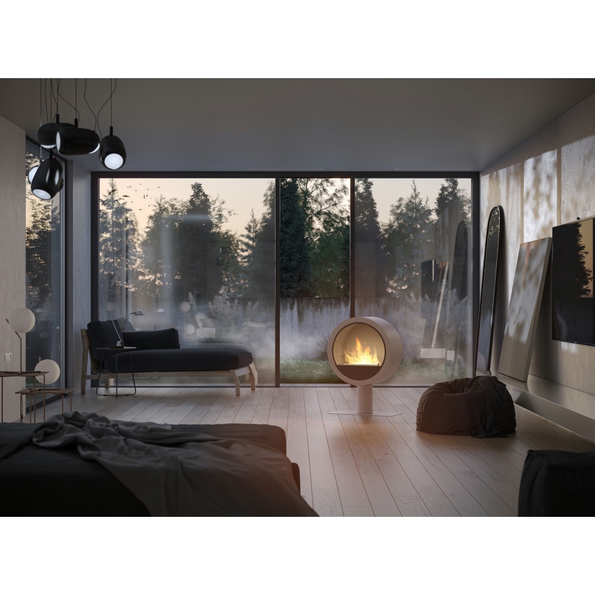 InFire - BIO fireplace d. 72,5 cm 3kW white
