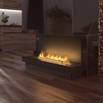 InFire - Built-in BIO fireplace 100x45 cm 3kW black