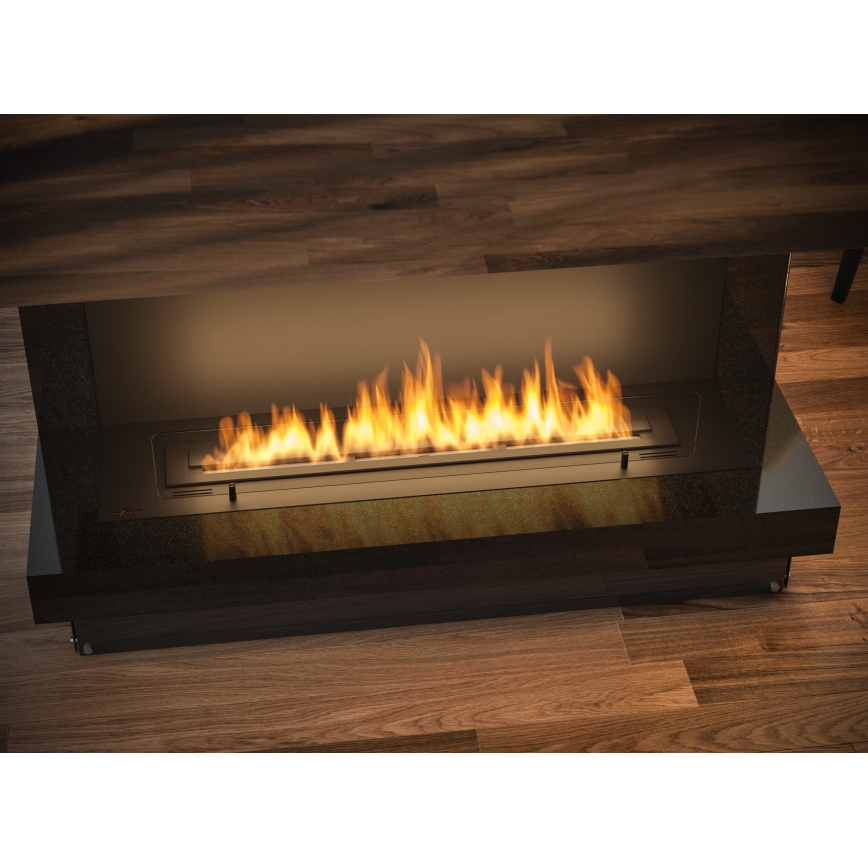 InFire - Built-in BIO fireplace 100x45 cm 3kW black