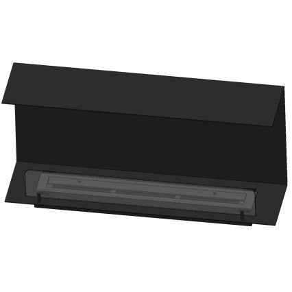 InFire - Built-in BIO fireplace 100x45 cm 3kW black