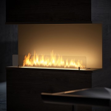 InFire - Built-in BIO fireplace 100x50 cm 3kW black