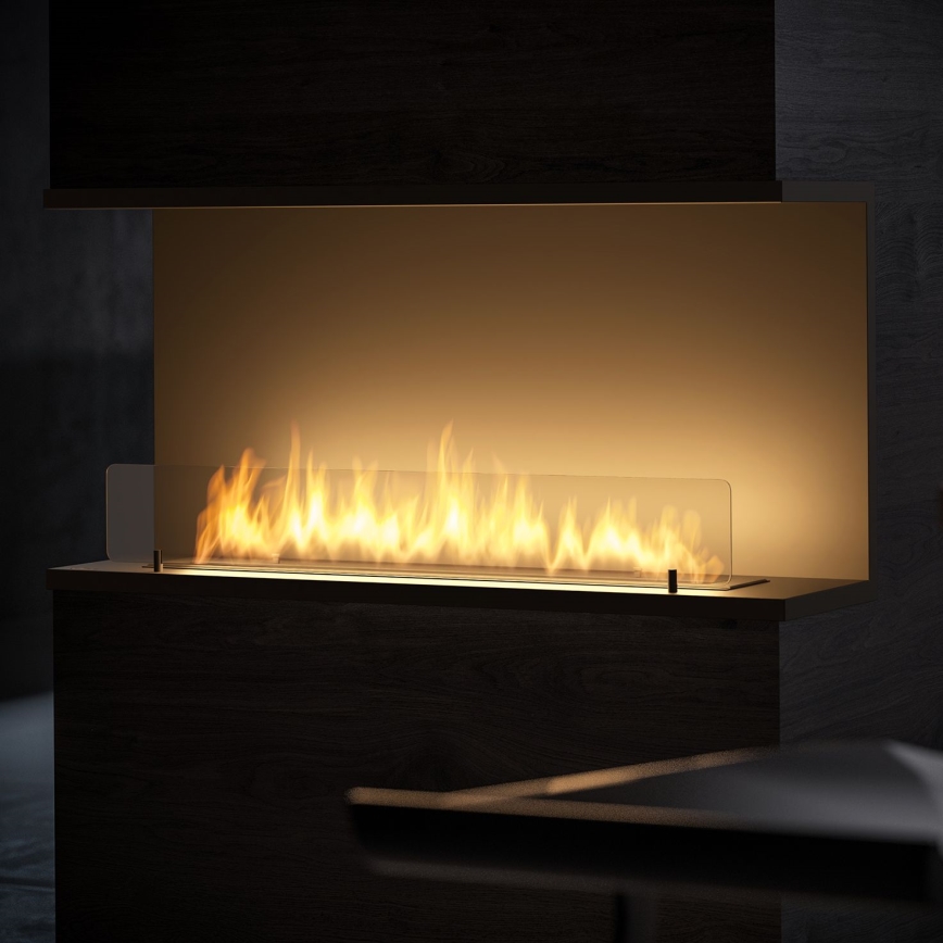 InFire - Built-in BIO fireplace 100x50 cm 3kW black