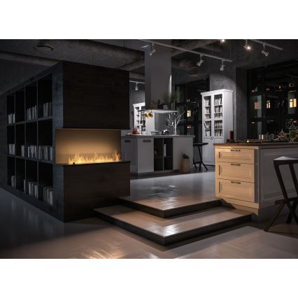 InFire - Built-in BIO fireplace 100x50 cm 3kW black