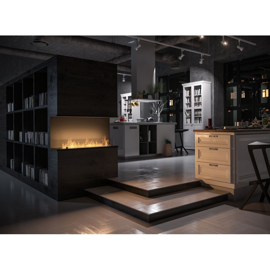 InFire - Built-in BIO fireplace 100x50 cm 3kW black