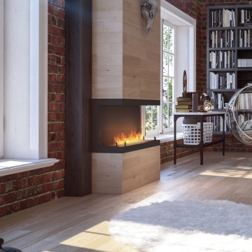 InFire - Built-in BIO fireplace 100x50 cm 3kW black