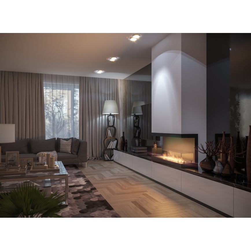 InFire - Built-in BIO fireplace 100x50 cm 3kW black