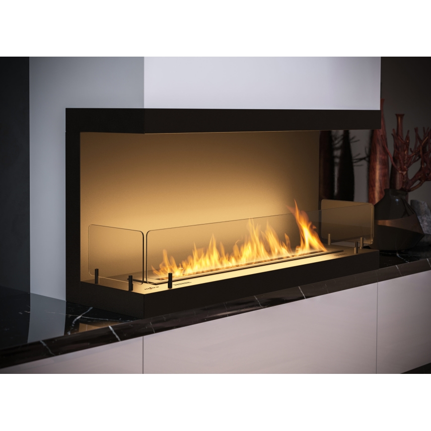 InFire - Built-in BIO fireplace 100x50 cm 3kW black