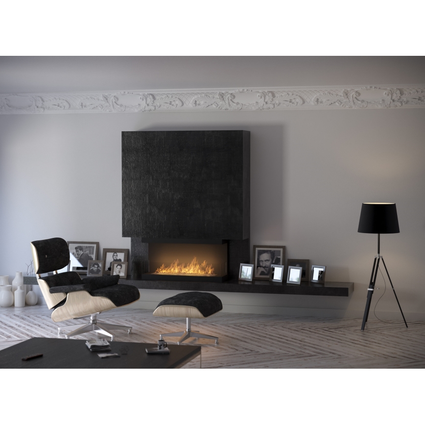 InFire - Built-in BIO fireplace 100x50 cm 3kW black
