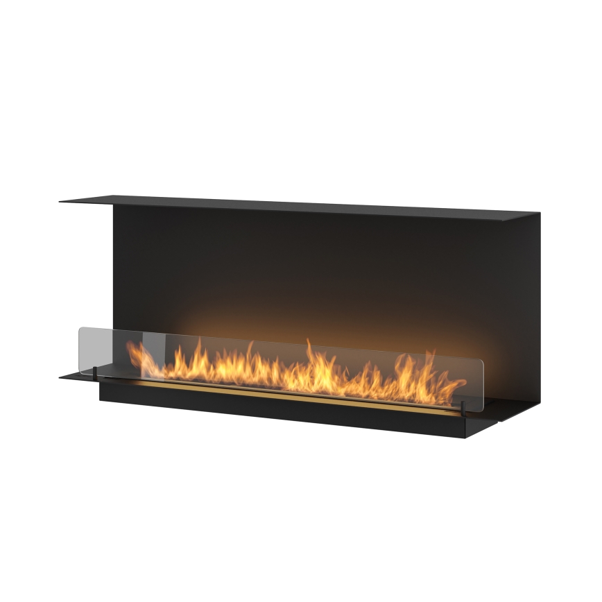 InFire - Built-in BIO fireplace 120x45 cm 3kW black