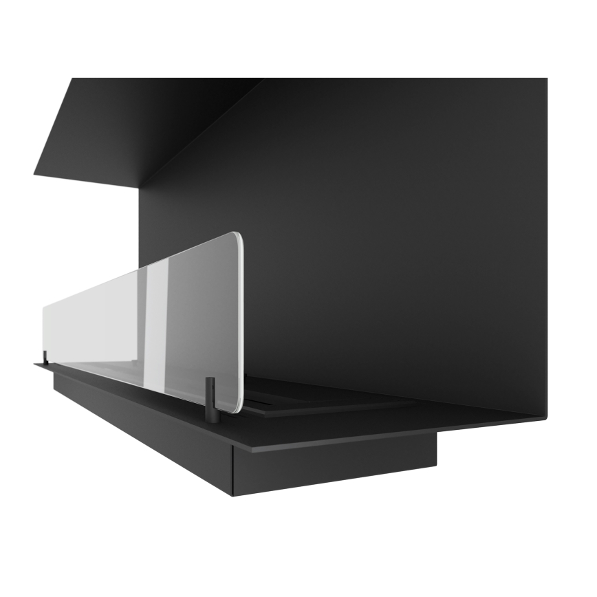 InFire - Built-in BIO fireplace 120x45 cm 3kW black