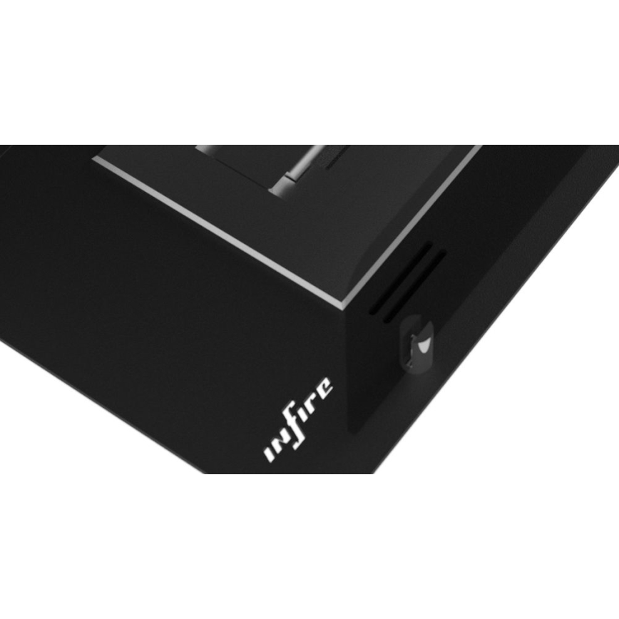 InFire - Built-in BIO fireplace 120x45 cm 3kW black