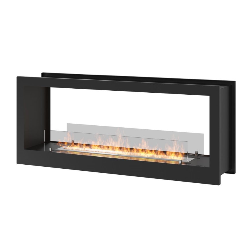 InFire - Built-in BIO fireplace 120x50 cm 3kW bifacial