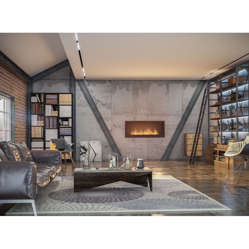 InFire - Built-in BIO fireplace 120x50 cm 3kW black