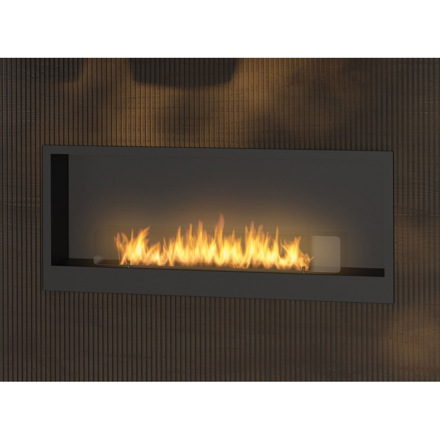 InFire - Built-in BIO fireplace 120x50 cm 3kW black
