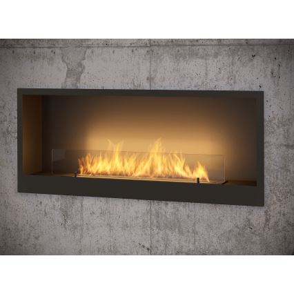 InFire - Built-in BIO fireplace 120x50 cm 3kW black