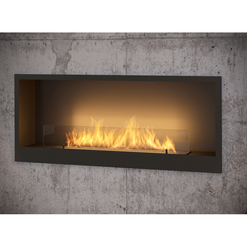 InFire - Built-in BIO fireplace 120x50 cm 3kW black