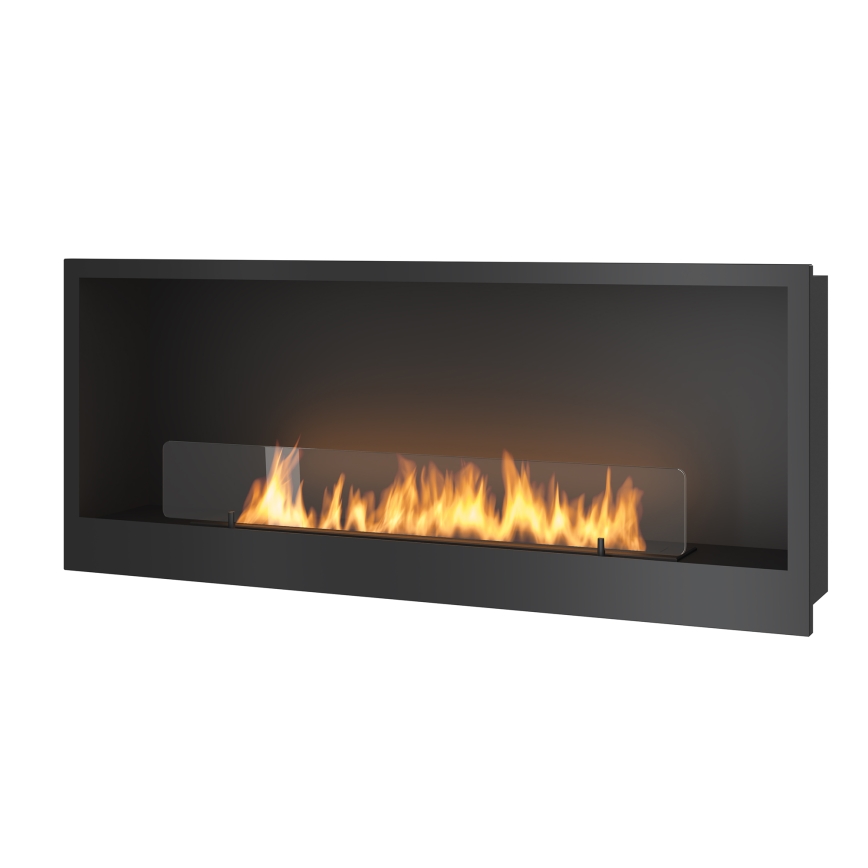 InFire - Built-in BIO fireplace 120x50 cm 3kW black