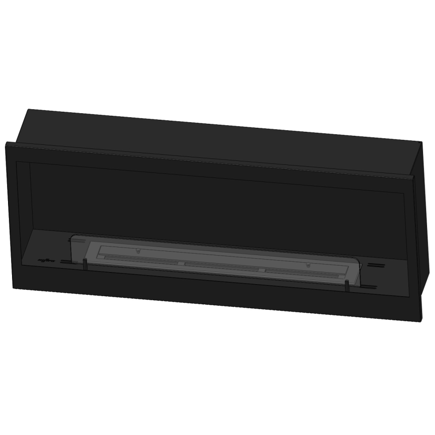 InFire - Built-in BIO fireplace 120x50 cm 3kW black