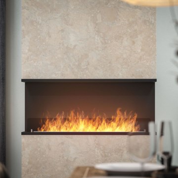 InFire - Built-in BIO fireplace 120x50 cm 3kW black