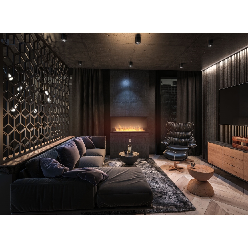 InFire - Built-in BIO fireplace 120x50 cm 3kW black