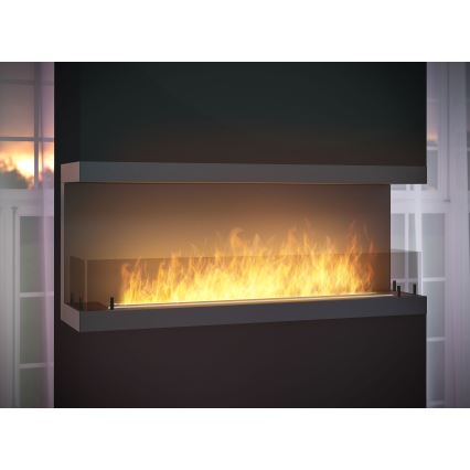 InFire - Built-in BIO fireplace 120x50 cm 5kW black
