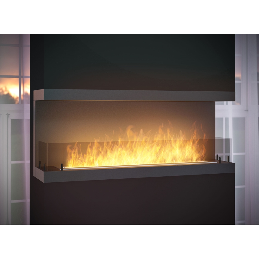 InFire - Built-in BIO fireplace 120x50 cm 5kW black