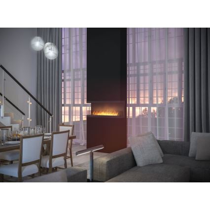 InFire - Built-in BIO fireplace 120x50 cm 5kW black