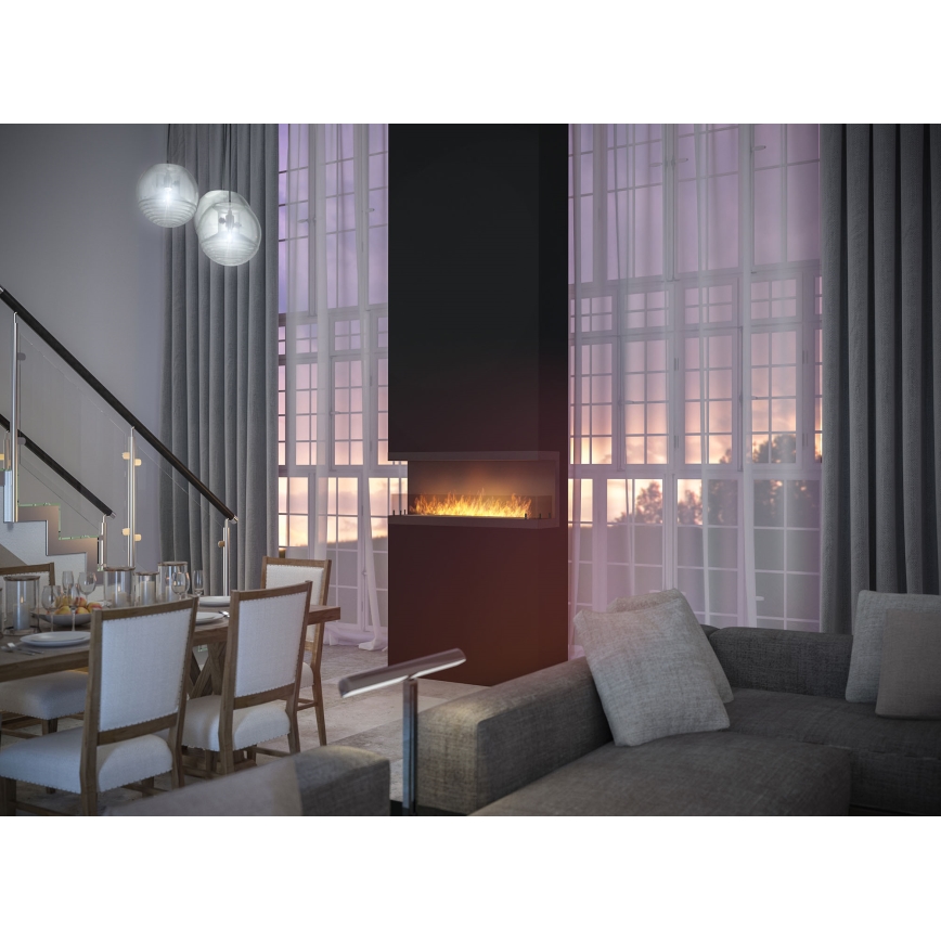 InFire - Built-in BIO fireplace 120x50 cm 5kW black