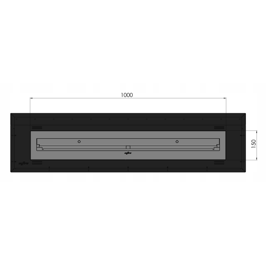InFire - Built-in BIO fireplace 120x50 cm 5kW black