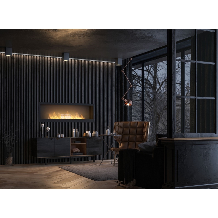 InFire - Built-in BIO fireplace 150x50 cm 4,2kW black