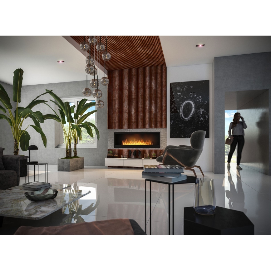InFire - Built-in BIO fireplace 150x50 cm 4,2kW black