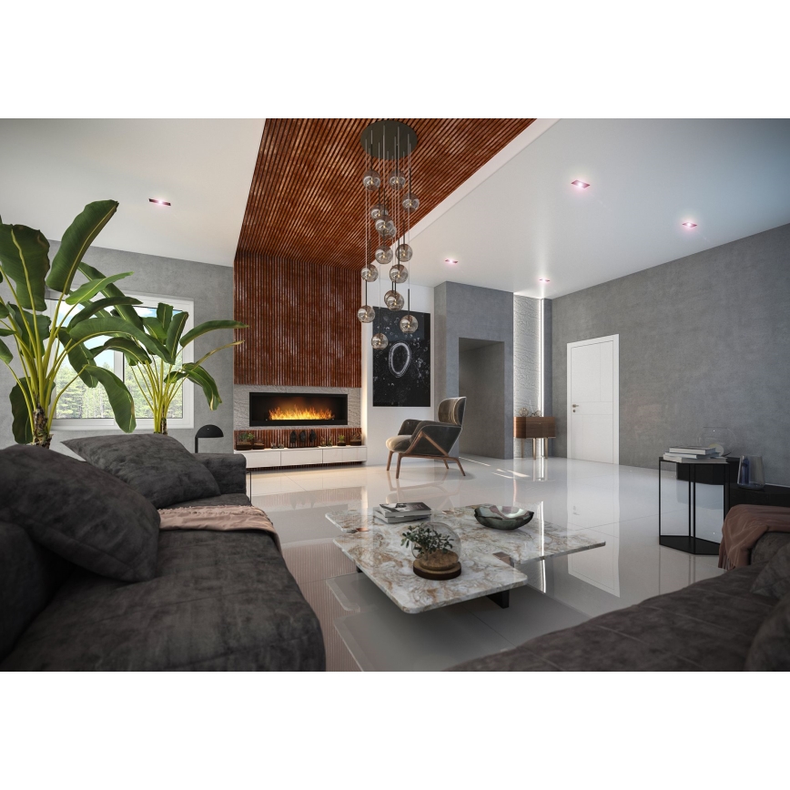 InFire - Built-in BIO fireplace 150x50 cm 4,2kW black