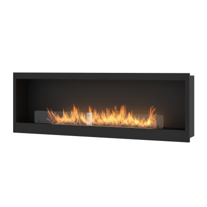 InFire - Built-in BIO fireplace 150x50 cm 4,2kW black