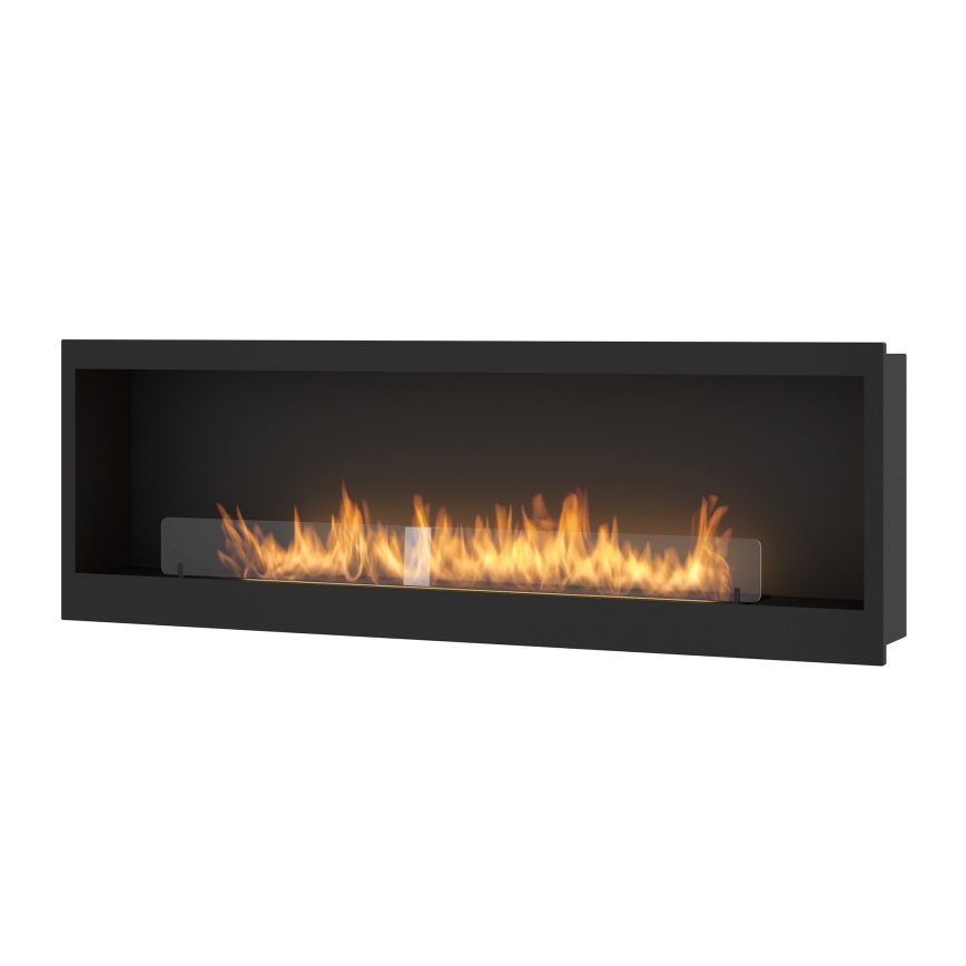 InFire - Built-in BIO fireplace 150x50 cm 4,2kW black