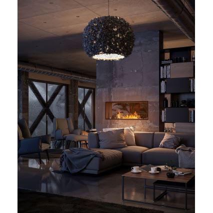 InFire - Built-in BIO fireplace 48,5x123,5 cm 6kW black