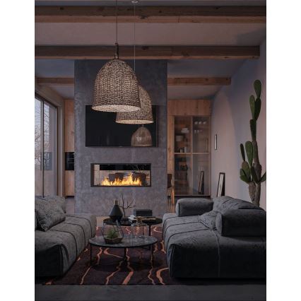 InFire - Built-in BIO fireplace 48,5x123,5 cm 6kW black