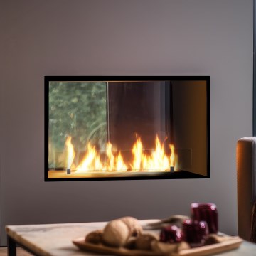 InFire - Built-in BIO fireplace 48,5x83,5 cm 3,5kW black
