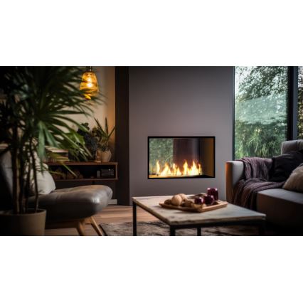 InFire - Built-in BIO fireplace 48,5x83,5 cm 3,5kW black
