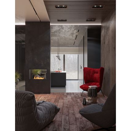 InFire - Built-in BIO fireplace 48,5x83,5 cm 3,5kW black