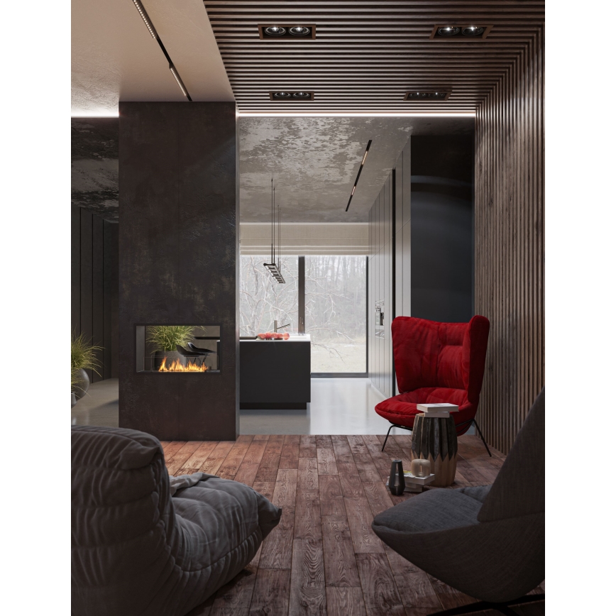 InFire - Built-in BIO fireplace 48,5x83,5 cm 3,5kW black