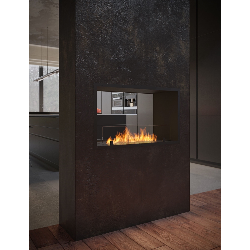 InFire - Built-in BIO fireplace 48,5x83,5 cm 3,5kW black