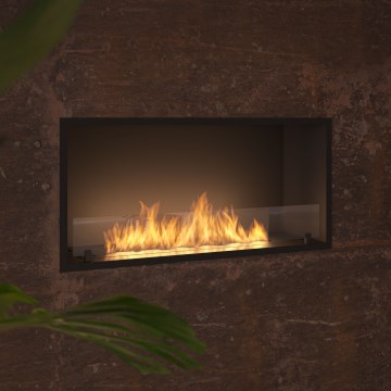 InFire - Built-in BIO fireplace 49,4x104,4 cm 6kW black