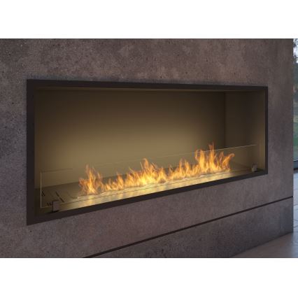 InFire - Built-in BIO fireplace 49,4x124,4 cm 6kW black