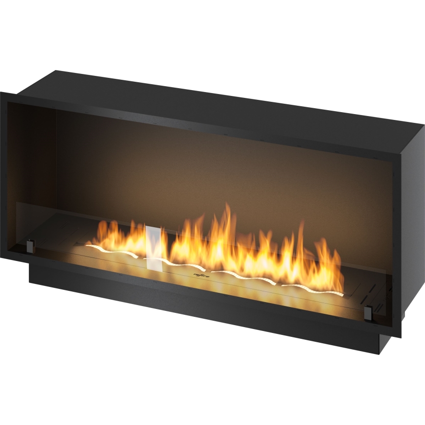 InFire - Built-in BIO fireplace 49,4x124,4 cm 6kW black