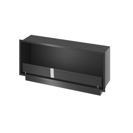 InFire - Built-in BIO fireplace 49,4x124,4 cm 6kW black