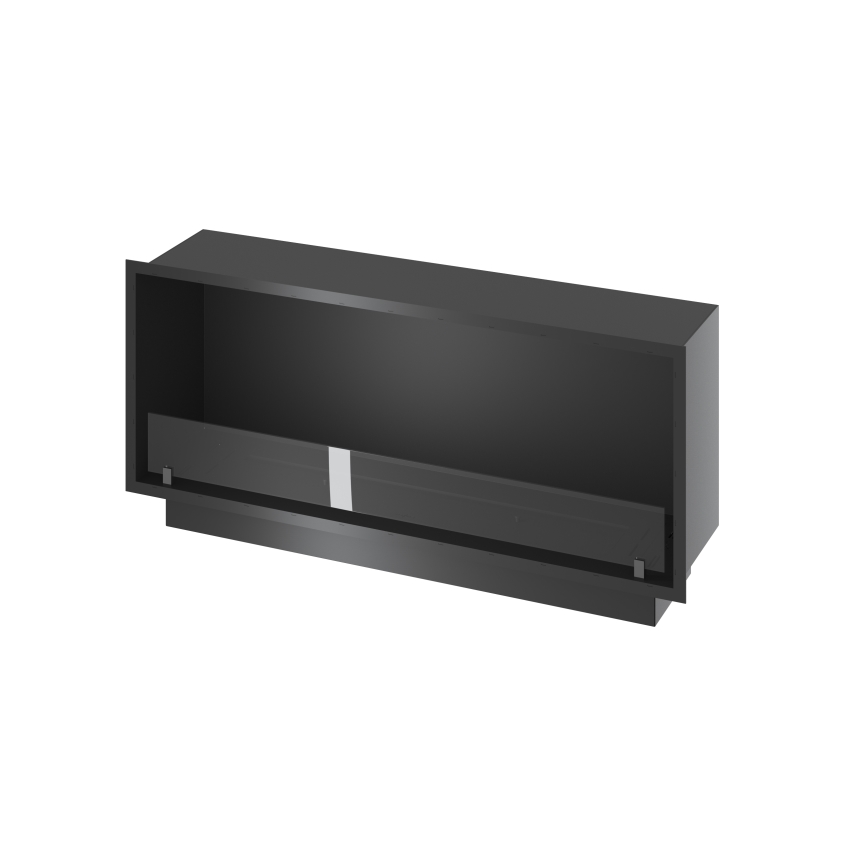 InFire - Built-in BIO fireplace 49,4x124,4 cm 6kW black