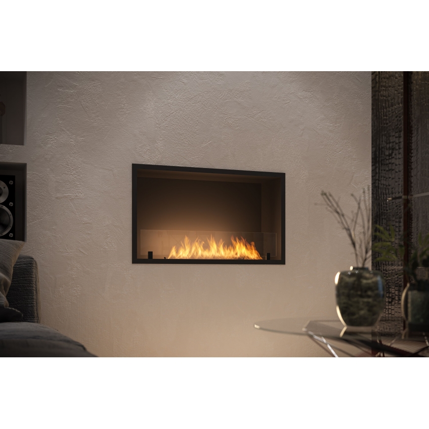 InFire - Built-in BIO fireplace 49,4x84,4 cm 3,5kW black